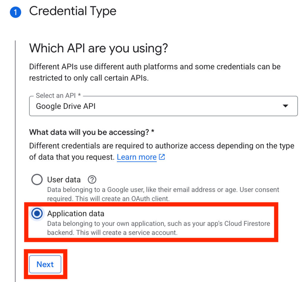 Credential type